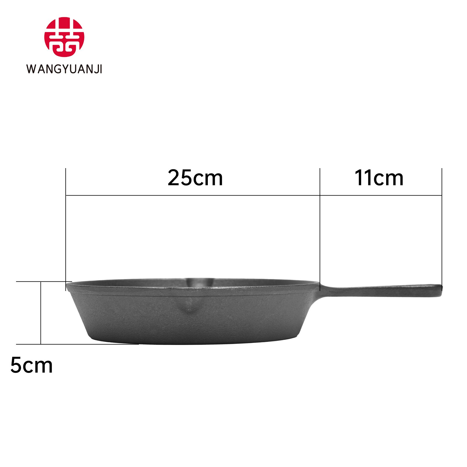 WANGYUANJI Cast Iron Grill Pan, 9.8" Uncoated Skillet With Handle, Multifunctional For Home Use, Outdoor Camping Grill, Steak, Omelette_voghion.com